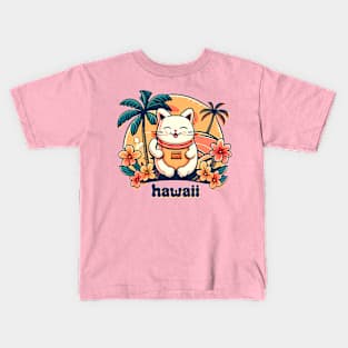 Hawaii Lucky Cat Logo Kids T-Shirt